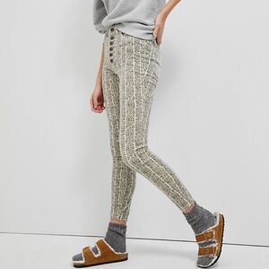 ANTHROPOLOGIE PILCRO High Rise Button Fly Skinny Corduroy Pants